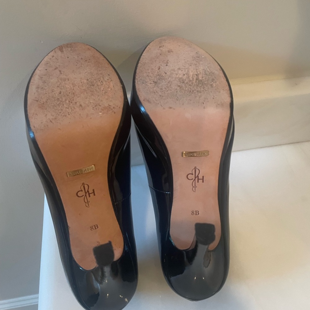 Cole Haan, Nike Air Black Peep Toe Heels, Size 8 - Picture 7 of 7